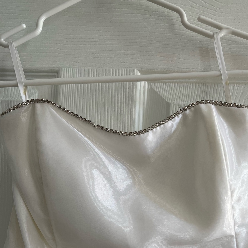 Vintage Jessica McClintock GUNNE SAX strapless Wedding Dress - Picture 3 of 9